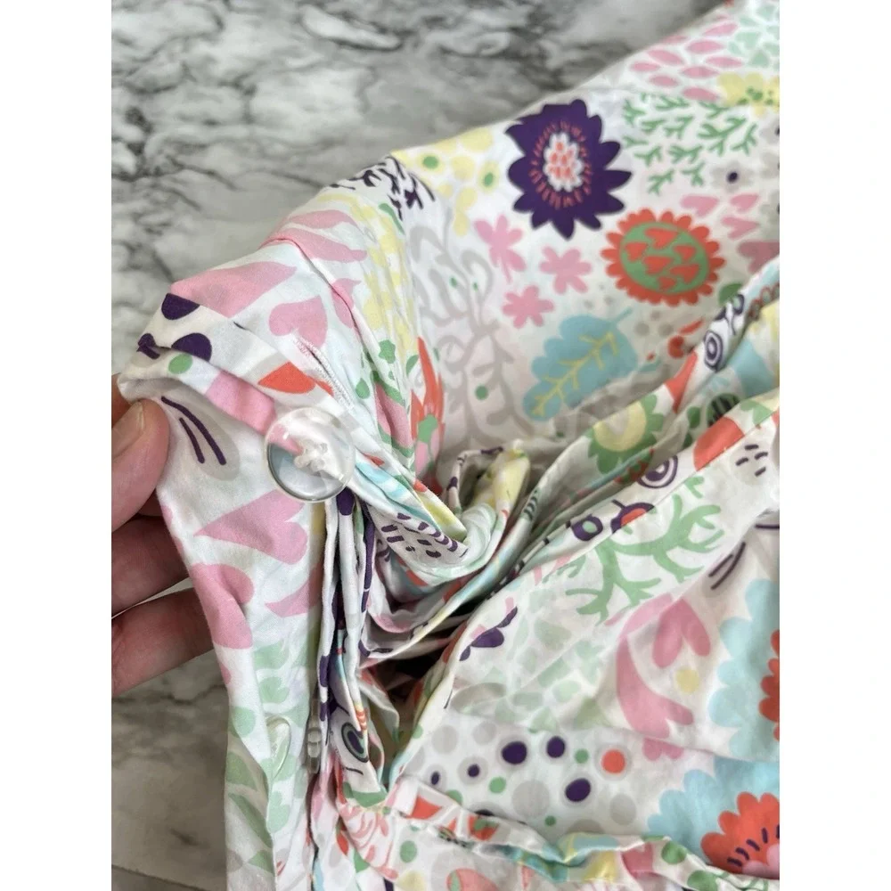Pottery Barn Kids Margherita Missoni Duvet Cover Full-Queen Colorful Coral Sea